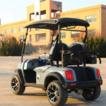 72v electric golf cart prepared for torque and passenger load evaluation