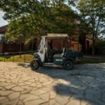 Electric Golf Cart on Campus