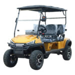 custom electric golf cart with passenger seating and roof configuration options