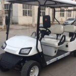 electric golf cart prepared for parking, loading, and dimensions planning