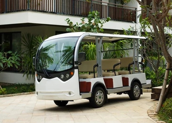 electric golf cart charging bay and daily inspection routine