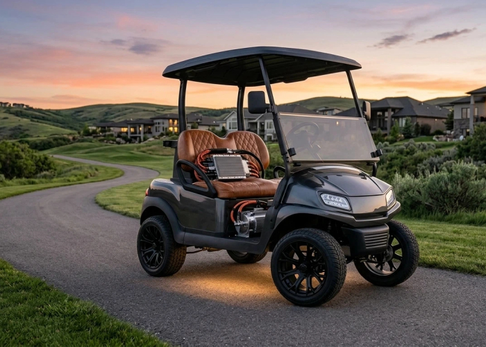 electric golf cart route reviewed for top speed and uphill control planning