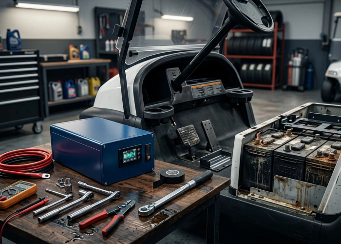 lithium electric golf cart lineup compared for battery support and fleet lifetime cost