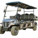 8 seater electric golf cart prepared for sightseeing and campus shuttle routes