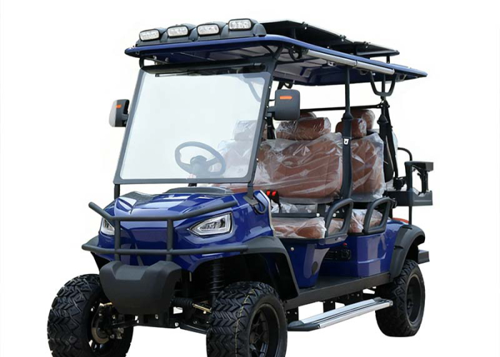 Btype electric golf cart prepared for security patrol service
